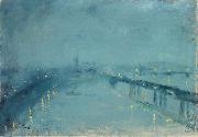 Lesser Ury London im Nebel USA oil painting artist